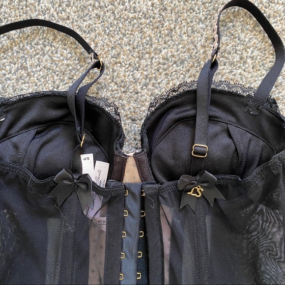 La Senza Pastel Polka Dot Y2K Sheer Corset Top - Picture 4 of 4